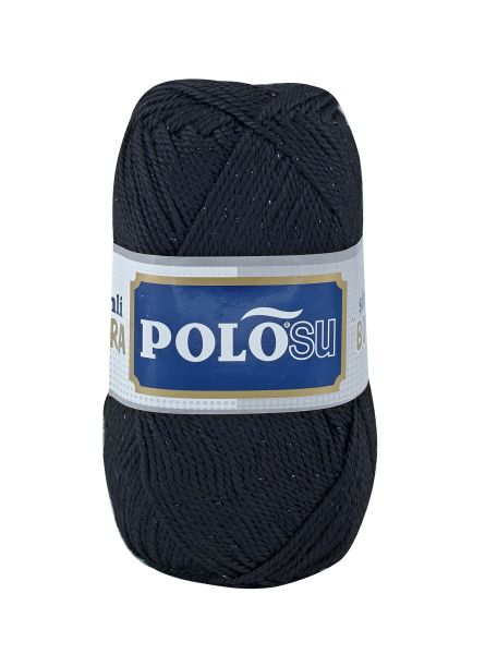 Polosu Simli Lüks Patiklik İplik 317 - Siyah - Siyah Sim