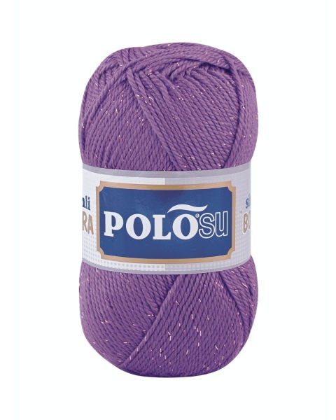 Polosu Simli Lüks Patiklik İplik 310 - Eflatun