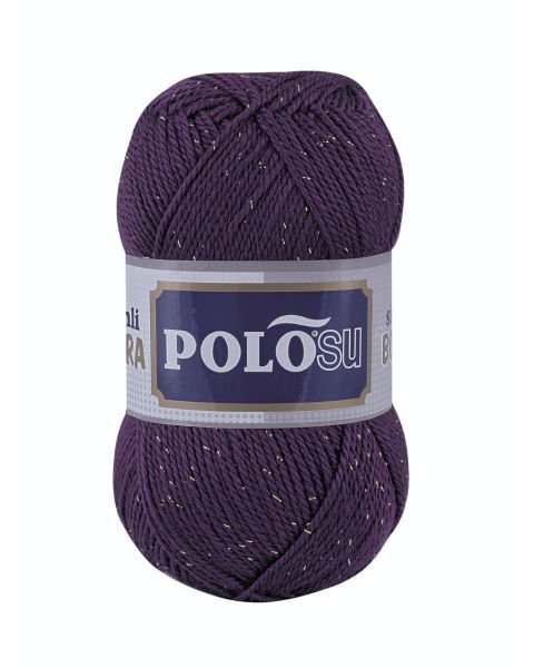 Polosu Simli Lüks Patiklik İplik 311 - Mor