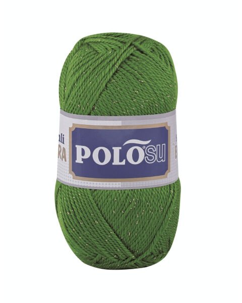Polosu Simli Lüks Patiklik İplik 344 - Haki Yeşil