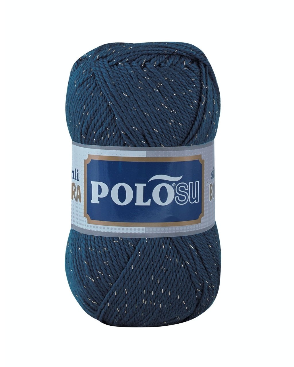 Polosu Simli Lüks Patiklik İplik 352 - Petrol Mavi