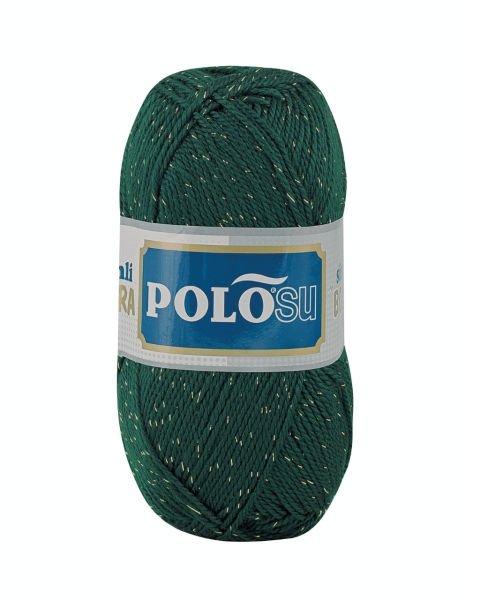 Polosu Simli Lüks Patiklik İplik 354 - Koyu Yeşil