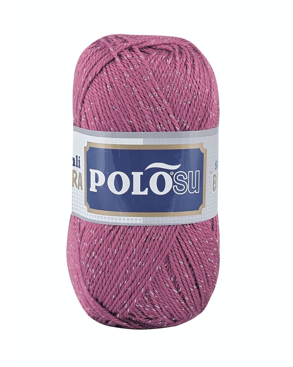 Polosu Simli Lüks Patiklik İplik 355 - Açık Mürdüm