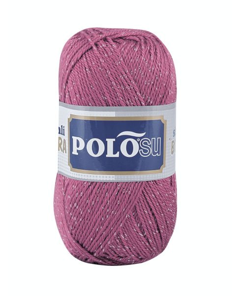 Polosu Simli Lüks Patiklik İplik 355 - Açık Mürdüm