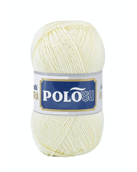 Polosu Simli Lüks Patiklik İplik 356 - Krem