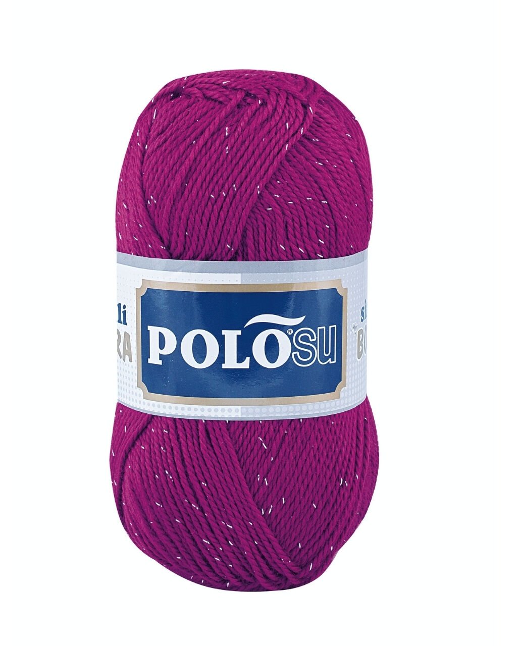 Polosu Simli Lüks Patiklik İplik 362 - Koyu Fuşya