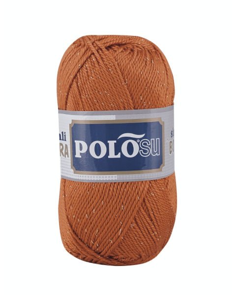Polosu Simli Lüks Patiklik İplik 364 - Kiremit