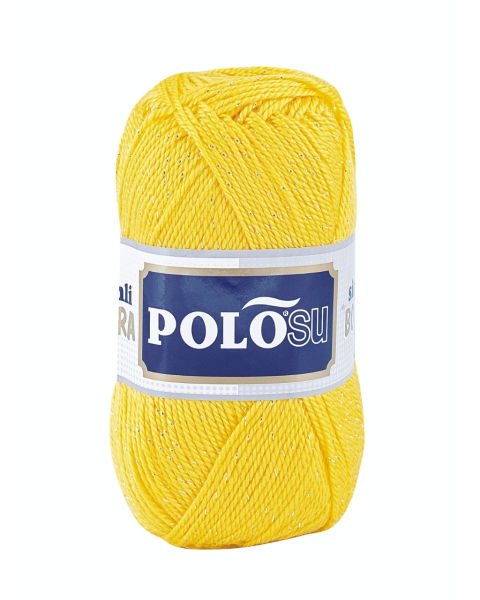 Polosu Simli Lüks Patiklik İplik 384 - Koyu Sarı