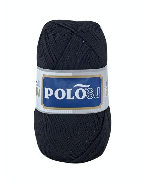 Polosu Simli Lüks Patiklik İplik 317 - Siyah - Siyah Sim